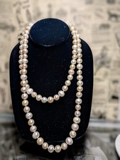 baroque pearl necklace vintage With 925 Silver Clasp Hand Knotted Long
