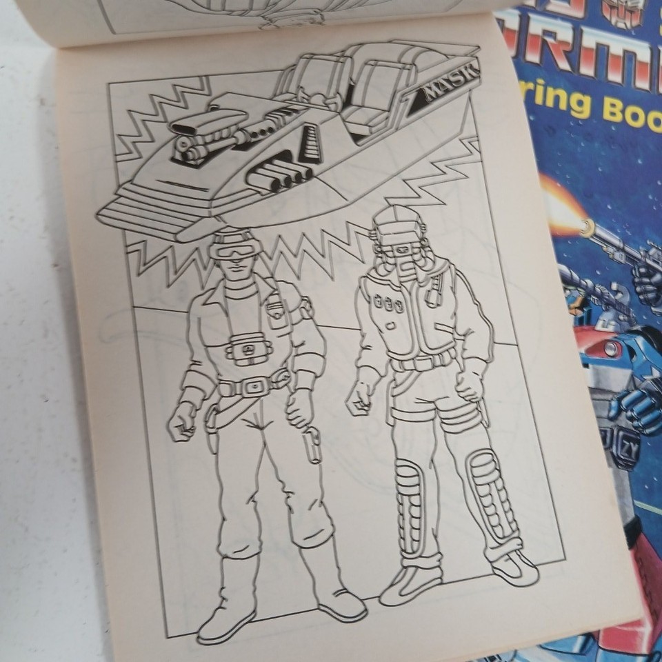 Vintage Transformers Mask Colouring Books x4 1986 Hasbro Kenner RMF12