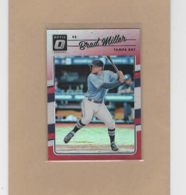 2017 Donruss Optic - Brad Miller #142 Red 12/99 Tampa Bay Rays