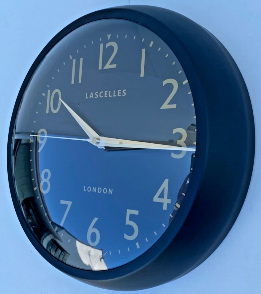Reloj de Pared Lascelles Negro Redondo Batería DECO/LASC/NEGRO - CAJA DESALIÑADA Foto 3 de 4