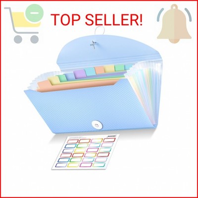 Nicecho Receipt Coupon Organizer, 13 Pockets Small Accordion File Organizer with