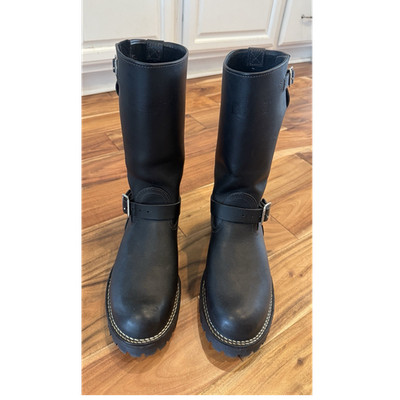 Wesco Boss Men s Black Leather Engineer Boots 11.5D
