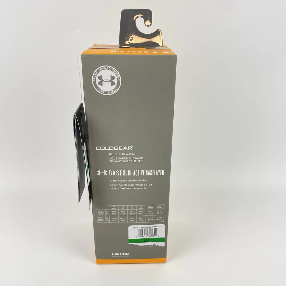 Under Armour Men's LARGE ColdGear Base 2.0 Top Baselayer Crew Shirt NIB - Image 3 of 4