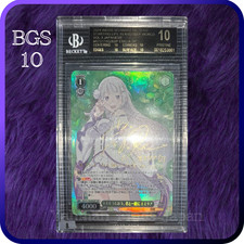 BGS 10 Black Weiss Schwarz Re:Zero Emilia Signed Gold RZ/S11-026SP SP 2024 PSA