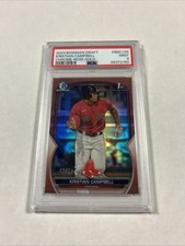 2023 Bowman Chrome 1st Kristian Campbell Rose Gold Refractor /10 PSA 9 Red Sox