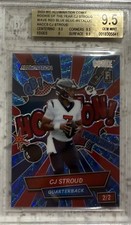 CJ STROUD 2023 Wild Card Alumination Limited Edition COMIX 2/2 Wave RWB ,BGS 9.5