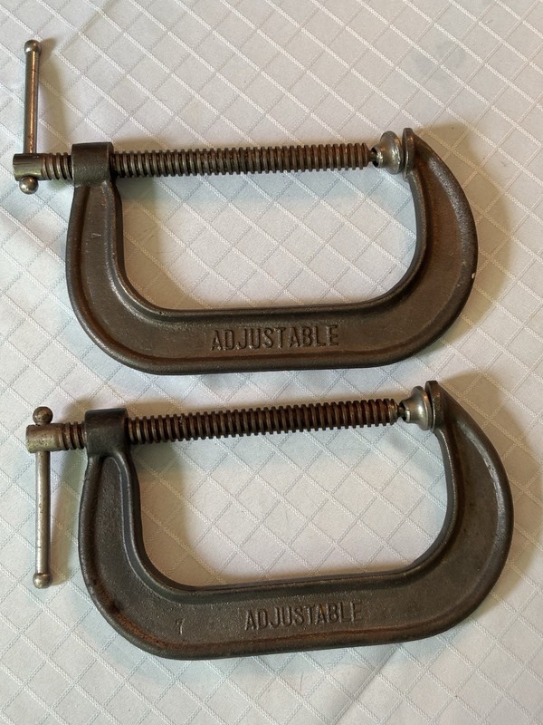 Two Heavy duty Adjustable C-clamps 1460-6 6 inch clamps