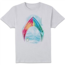 Image of Aquaman Mera Beach Symbol DC Comics Adults T-Shirt | Official Tee | White