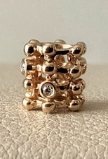 Original Pandora Charm Matrix Echt Gold 585 14K mit 4 Diamanten