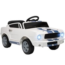 12V Battery Powered Electric Vehicle, Licensed Kids Ride On Car, White