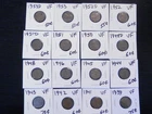 Starter Set 16 Circulated VF Lincoln Wheat Cents 1939 to 1953D
