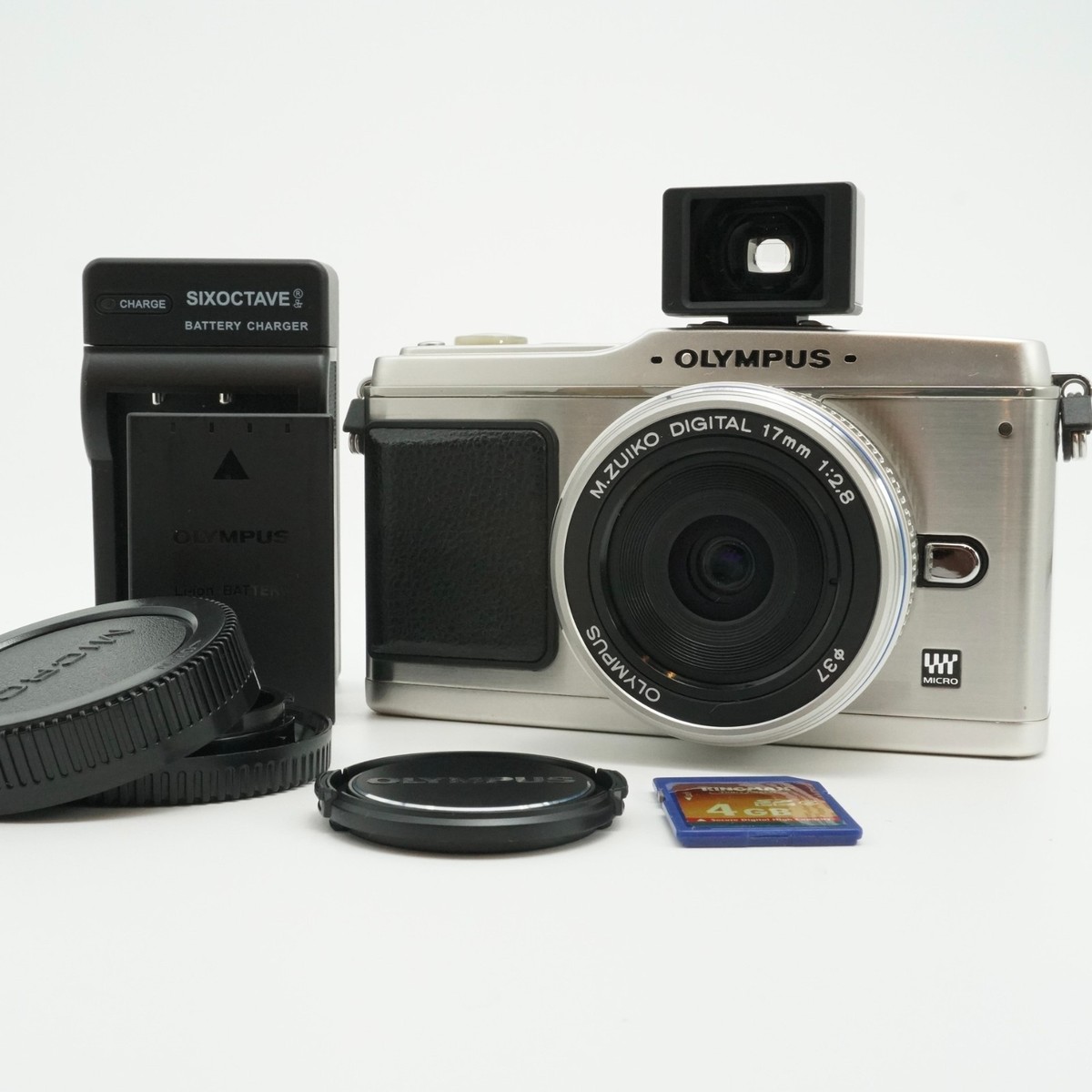 MINT] Olympus PEN E-P1 Silver + M.Zuiko 17mm F/2.8 Lens Kit + VF-1