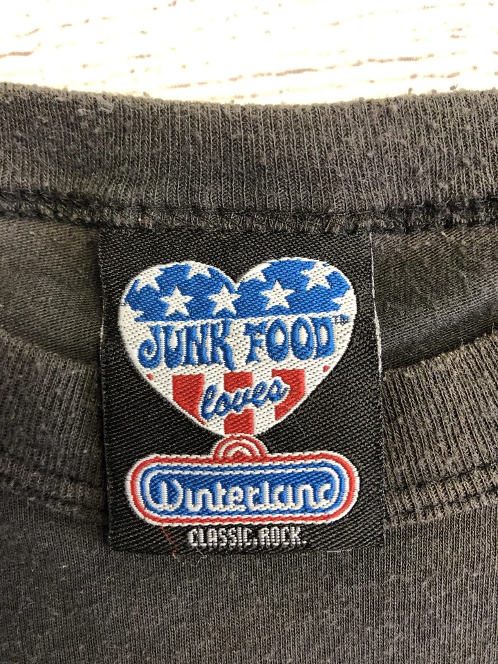 Camisa infantil Yes pequena preta em concerto 79 Dragon Tour banda rock junk food EUA - Imagem 3 de 4