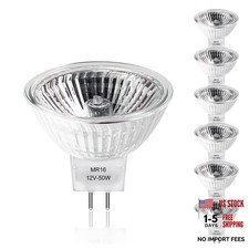 MR16 Halogen Bulbs 2 Pin, 12V 50W 6 Packs Halogen 2700k Warm White 50W-6Pack