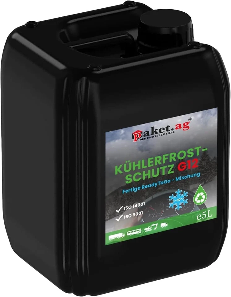 Paket AG Kühlerfrostschutz G12 (Rot) – Schutz bis -30 °C, 5 Liter - Frostschutz - Bild 1 von 1