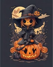 Halloween Paint by Numbers Kit for Adults - Halloween Adult Paint by Number Kits