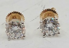 Ladies 9CT Yellow Gold Lab Grown Diamond Stud Earrings 1.50CT
