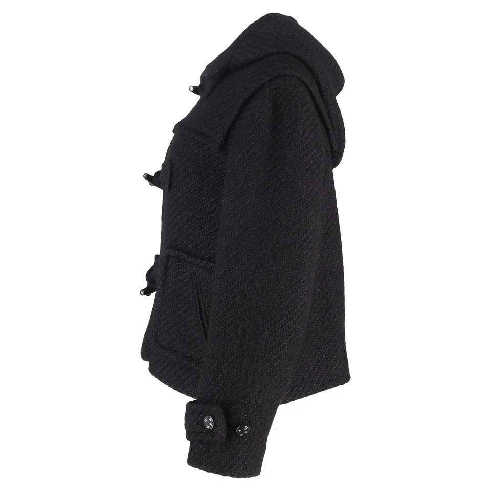 Chanel Tweed Hooded Blouson Jacket in Black Alpaca Wool - Image 2 of 3