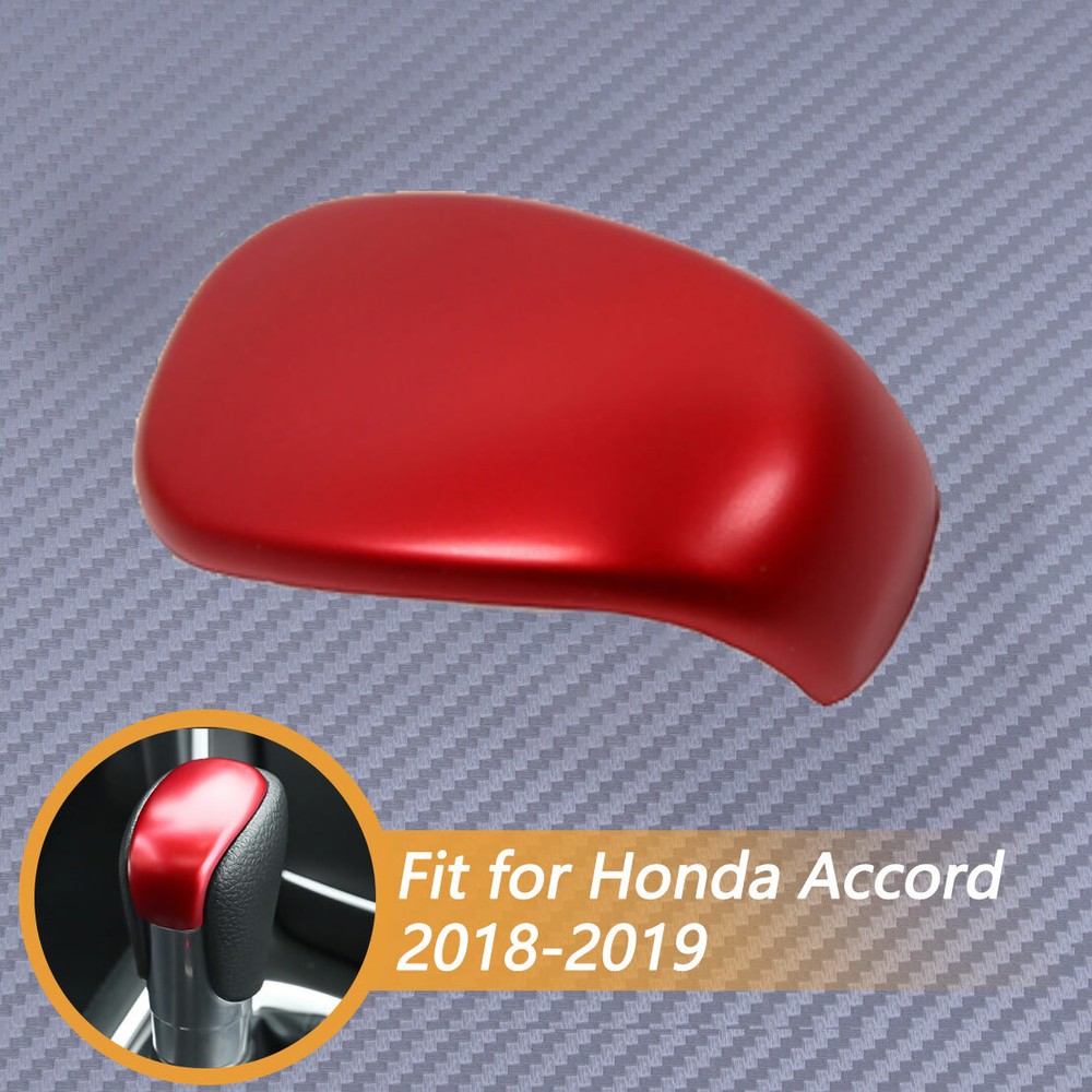 ABS Red Gear Knob Cover Trim Shift Lever Accessories For Honda Accord 2018 2019