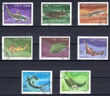 Animaux Poissons Vietnam 1980 (17) Yvert n° 237 à 244 M oblitérés