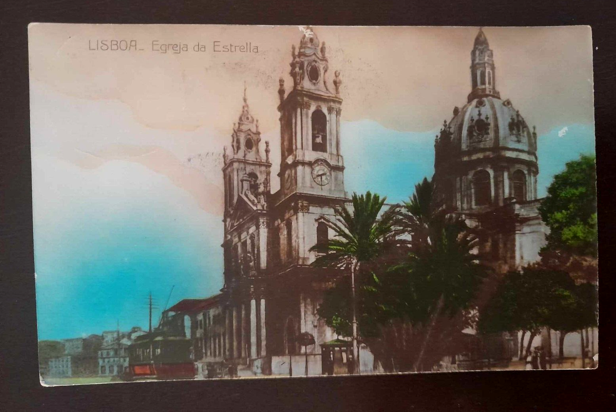 Carte Postale Ancienne Lisbonne - Basilique Da Estrela - 1924, Originale