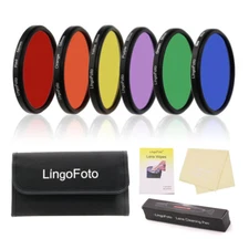 LingoFoto 46mm 6 IN 1 6pcs of Colors Round Full Color Filter Set