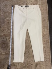 Talbots Hampshire White Ankle Pants Women's Size 8 Straight Leg 99 Retail NWT