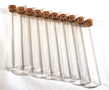 Thyle Glass Test Tubes with Cork  Stoppers Round Bottom 20x150mm 10 Pcs