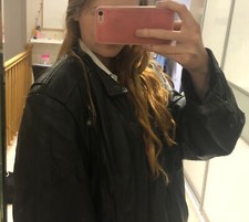 Black Leather Jacket, Wilson’s Leather, Real Leather, Size L (12)