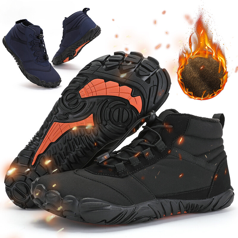 Men Women Winter Snow Hiking Boots Plush Warm High Ankle Cotton Shoes