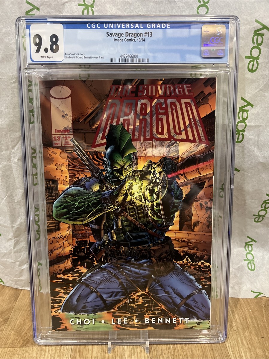 Savage Dragon #13 CGC 9.8 Jim Lee Cover NM/M White Pages Comic New