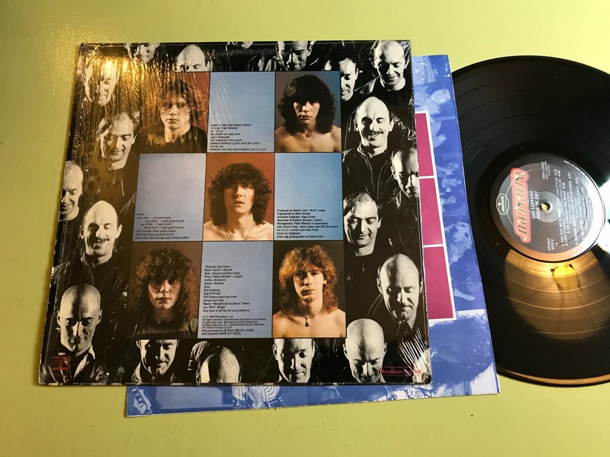 DEF LEPPARD High 'n' Dry Vinyl LP Orig 1981 Mercury SRM-1