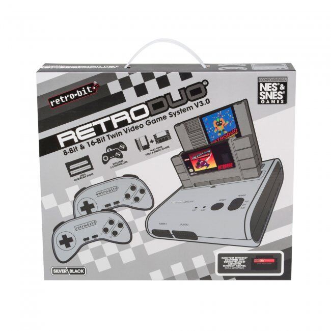 retro-bit (Retro Duo Console) Plus 6 SNES Games & 3 NES Games! See