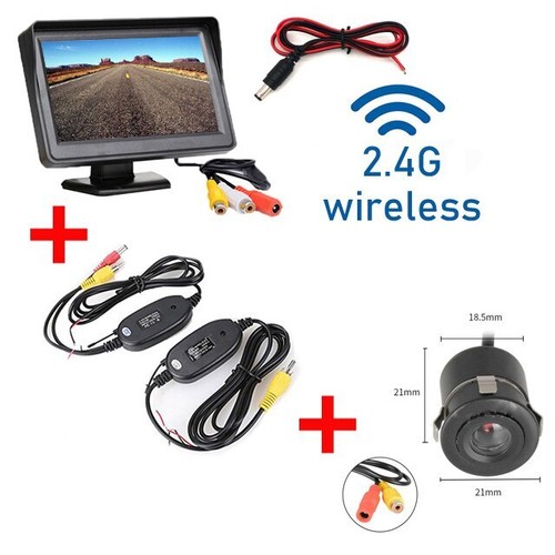 New 2.4GWireless Video Transmitter Receiver Kit for Car Rear View Camera&Monitor - Picture 7 of 35