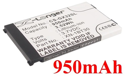 Batteria Al Litio Per Sharp XN-1BT30, 3.7V, 950mAh, 3.5Wh, Ricambio Compatibile