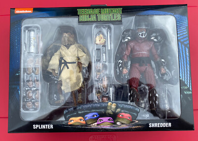 Neca Teenage Mutant Ninja Turtles Splinter & Shredder Walmart Exlu 2-Pack NIB