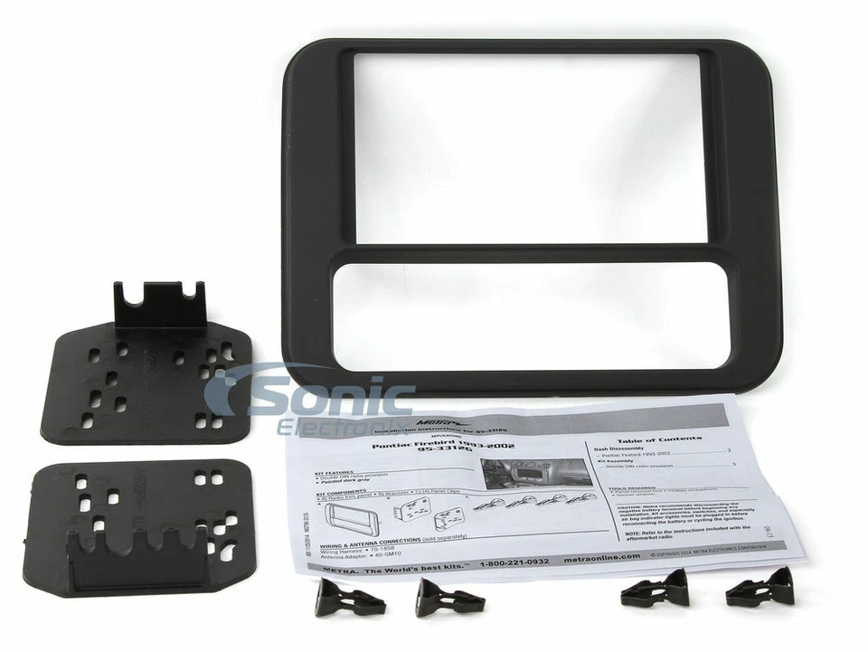 95-3312G 2 Din Radio Car Stereo Install Dash Harness Kit for Pontiac Firebird - Imagem 2 de 4