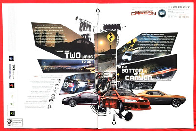 2006 NEED FOR SPEED CARBON PS1 Xbox Nintendo Video Game 2pg Promo PRINT AD 9x11