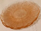 Vintage "JEANETTE" CHERRY BLOSSOM PINK DEPRESSION GLASS SAUCERS 5 1/2" Lot Of 3