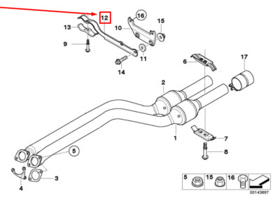 NEW BMW 3 E90 CATALYTIC CONVERTER GEARBOX SUPPORT 7527635 