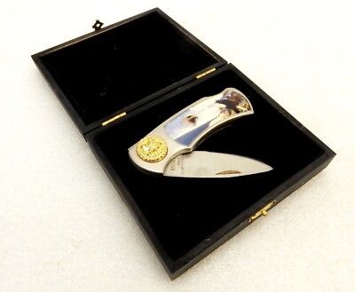 USA Eagle Knife in a Presentation Box, Folding Knife with 3'' Stainless Blade