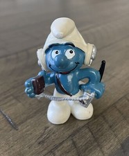 Vintage Smurfs CB Operator Smurf 20143 Radio Headphones Figure - For Trucker