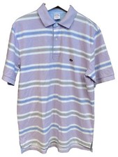 New Brooks Brothers Men's Medium Mesh Knit Performance Polo Shirt Striped