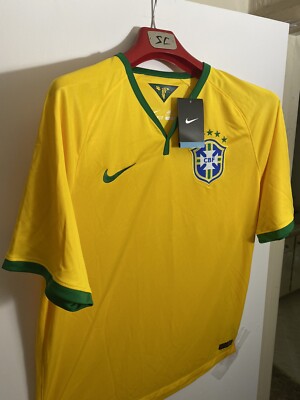 BRAZIL HOME STADIUM JERSEY NIKE SIZE L MENS 2014 575280 703 RETAIL