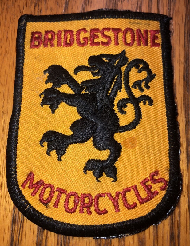 vintage Bridgestone Motorcycles Advertising Patch