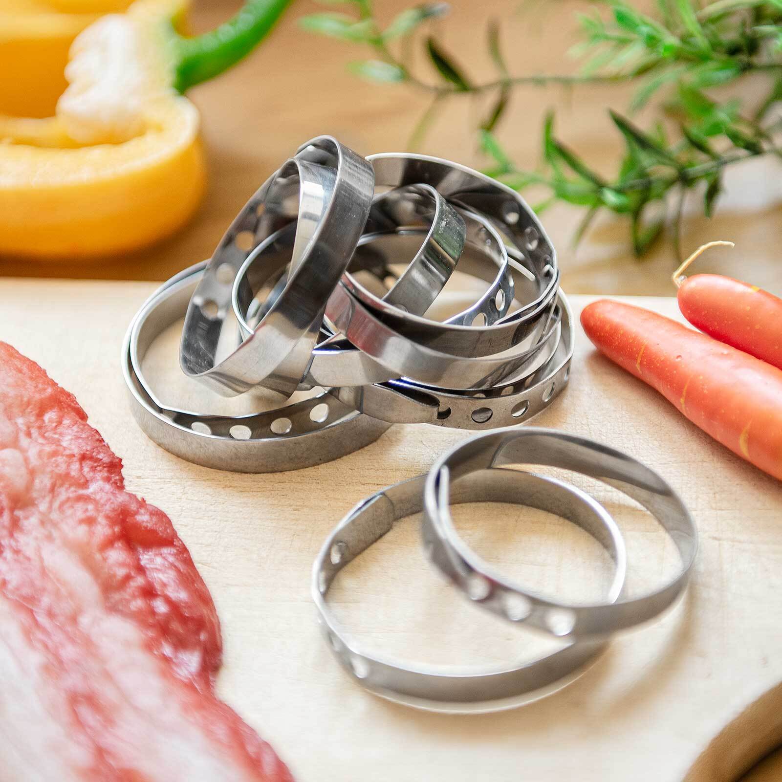 Rouladenringe 12 Ringe Rouladenklammern Set Rouladenwickel Edelstahl