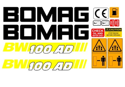 BOMAG BW 100AD-4 Vibrationswalze Aufkleber