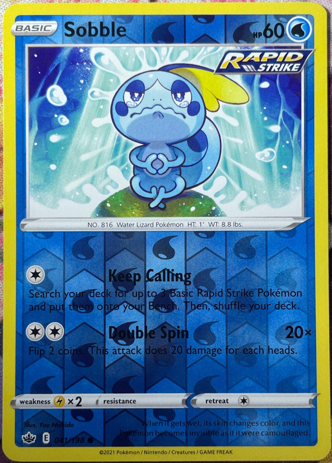 Sobble Reverse Holo - 041/198 - Chilling Reign Pokemon 2021