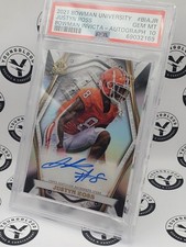 JUSTYN ROSS 2021-22 BOWMAN UNIVERSITY INVICTA RC REFRACTOR AUTO 27/99 PSA 10