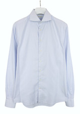 Suitsupply Try On Extra Slim Fit Striped Dress Shirt Blue 39L/15 1/2L